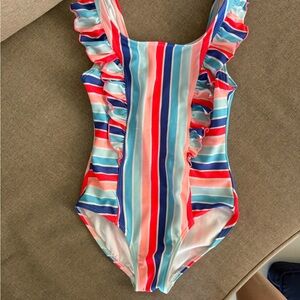 Colorful Striped Kids Swimsuit